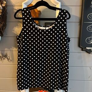 Chico's Classic Black and White Polka Dot Tank Top